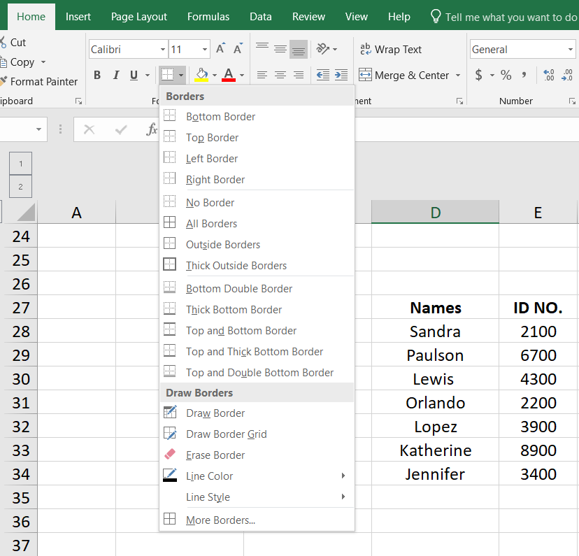 How To Add Borders In Excel Customguide How To Add Borders In Excel Customguide